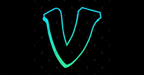 Letter V Outline Letter Sticker Teepublic