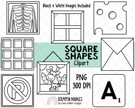 Shapes Clip Art Real Life Square Shape Clipart Geometric Shapes 3D ...