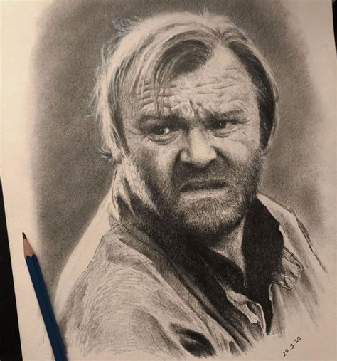 Brendan Gleeson as Frank from "28 days later" - Pencil portrait ...