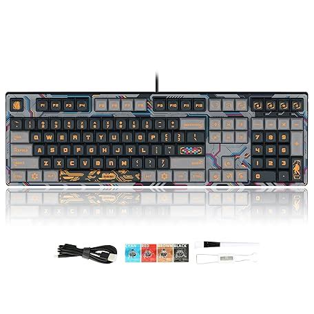 Mua Mechanical Keyboard PC Gaming Keyboard Hot Swappable Optical Brown Switches Key Anti