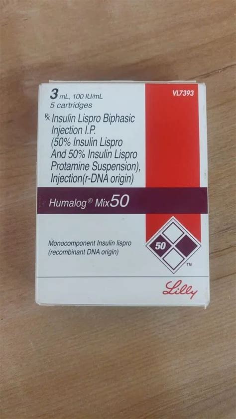 Humalog Mix 50 100iuml Cartridge At ₹ 803piece Humalog Insulin In