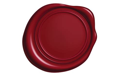 Red Wax Seal Isolated On A Transparent Background 21916528 Png