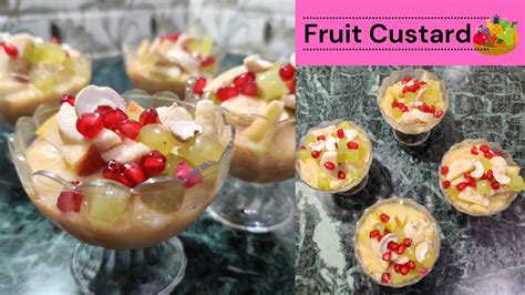 Easy Fruit Custard Recipe At Home Best Summer Refreshment 🥵 Youtube