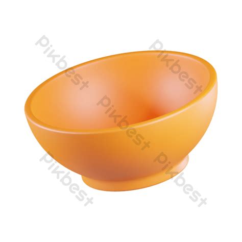 Orange Bowl With Transparent Isolation PNG Images | PSD Free Download ...