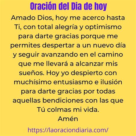 Oración del día hoy 🙏 Oración milagrosa