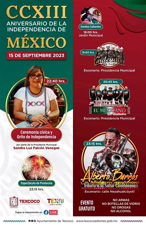 Fiestas Patrias Texcoco 2023 Grito De Independencia FERIAS Y