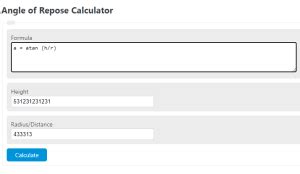 Angle of Repose Calculator - Calculator Academy