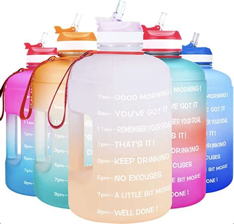 Buildlife Gallon Water Bottle With Straw