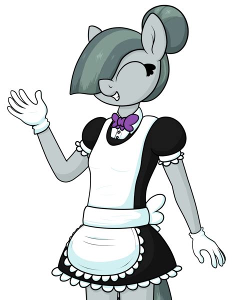 1705842 Anthro Apron Artistmoonatik Bowtie Bun Clothes Derpibooru Import Female