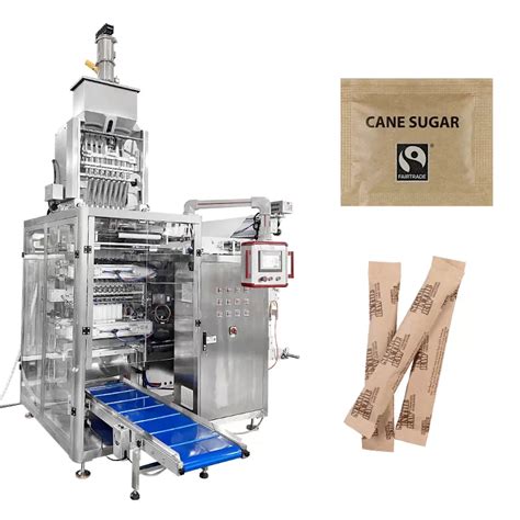 Multi Lane Sugar 4 Side Sealing Packing Machine Sugar Stick Pack