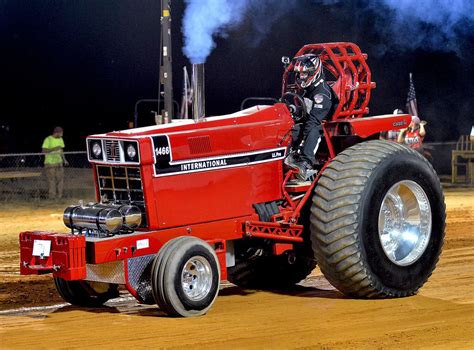 International 1466 Pulling Tractor Warming Up More Old John Deere