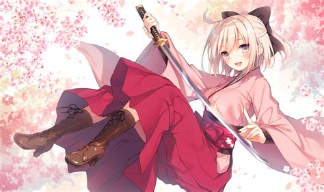 Wallpaper Anime Girls Fate Series Fate Grand Order Okita Souji