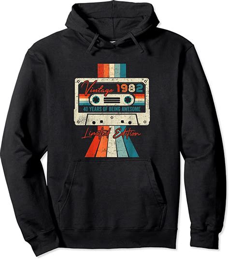 Trends 40 Birthday Gifts Year Old Vintage 1982 Cassette Tape T Shirts