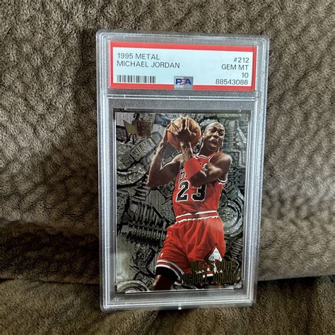 1995 Fleer Metal Basketball Michael Jordan Nuts Bolts PSA 10 212 EBay