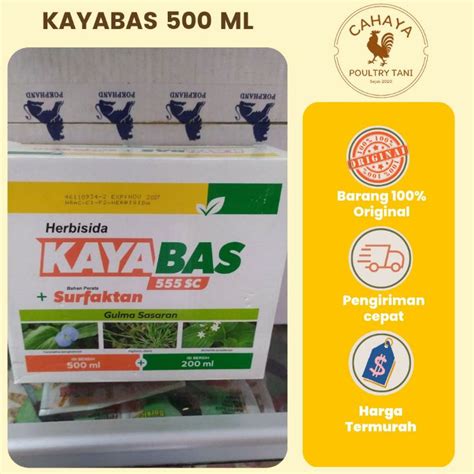 Jual Herbisida KAYABAS 555 SC 500 Ml 200 Ml Bonus Kaos Shopee