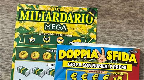 Gratta E Vinci Nuovo Doppia Sfida E Il Mega Miliardario 🤑🍀 Youtube