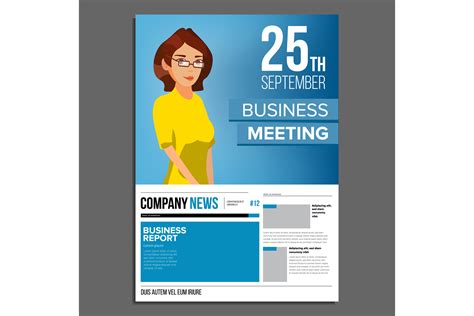 Business Meeting Poster Vector Business Graphic By Pikepicture