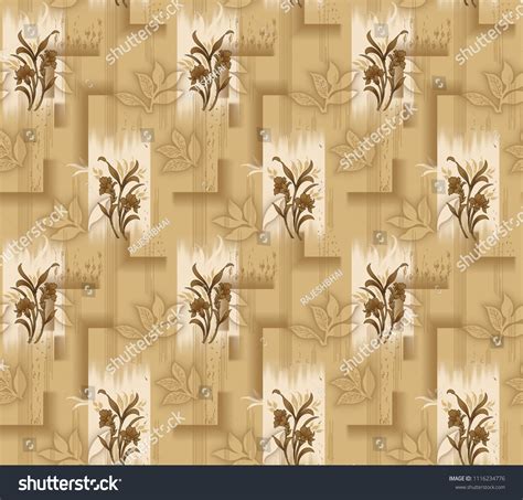 Traditional Seamless Gradient Textures Floral Pattern Stock