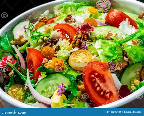 Salad Of Different Types Of Lettuce Stock Photo Image Of Gourmet