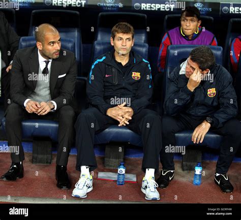 Left Right Barcelona Managers Josep Guardiola Hi Res Stock Photography