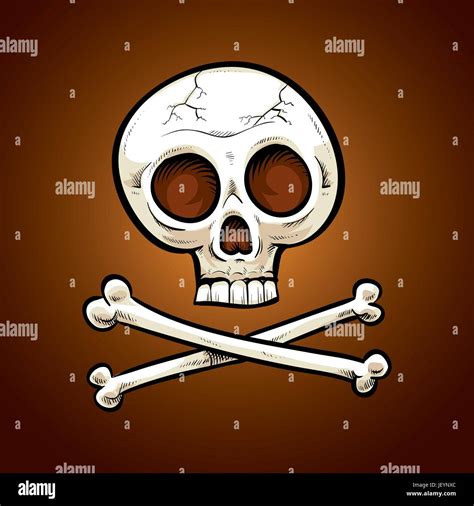 Cartoon Skull And Crossbones Stock Vector Image Art Alamy