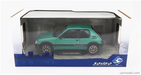 SOLIDO 1801712 Scale 1 18 PEUGEOT 205 1 9 GTi GRIFFE 1990 GREEN MET