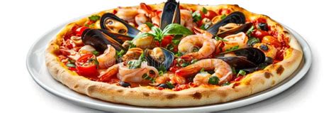 Seafood Pizza Pizza Ai Frutti Di Mare With Squid Rings Mussels And