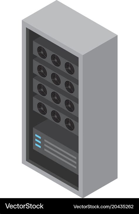 Server Icon Isometric Style Royalty Free Vector Image