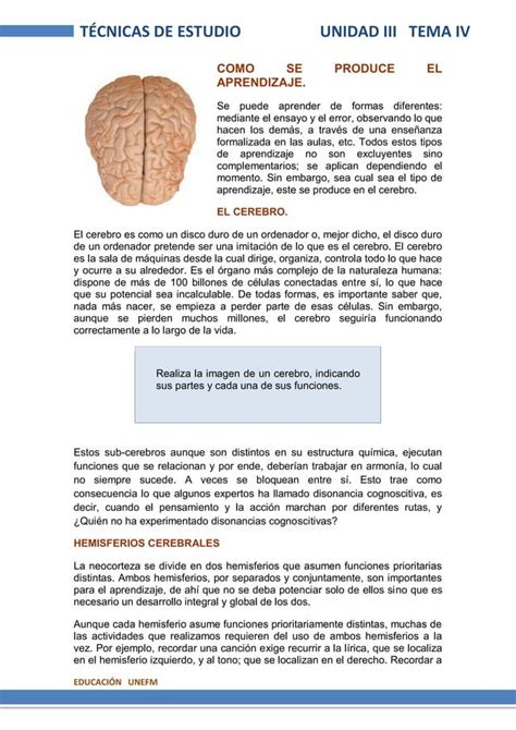 Unidad Como Se Produce El Aprendizaje Pdf