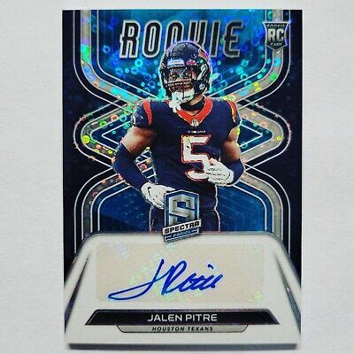 Panini Spectra Rookie Autographs Jalen Pitre Neon Blue Prizm