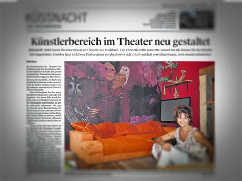 Künstlerbereich im Theater neu gestaltet Theater Duo Fischbach