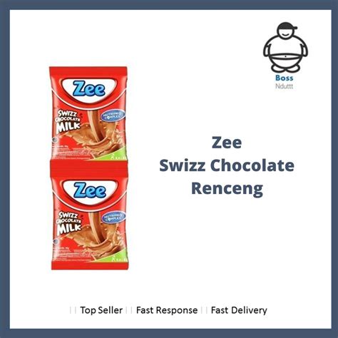jual susu zee sachet swizz chocolate  gr  renceng isi  sachet