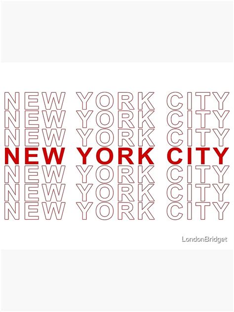 New York City Thank You Bag Poster By Londonbridget Redbubble