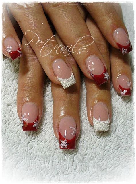 Christmas Nails French Tip Pink