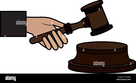 Judge Hand With Justice Hammer Stock Vector Image And Art Alamy
