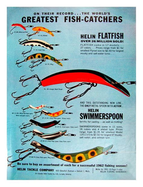 Print Ad For Helin Tackle Flatfish And Swimmerspoon Fishing