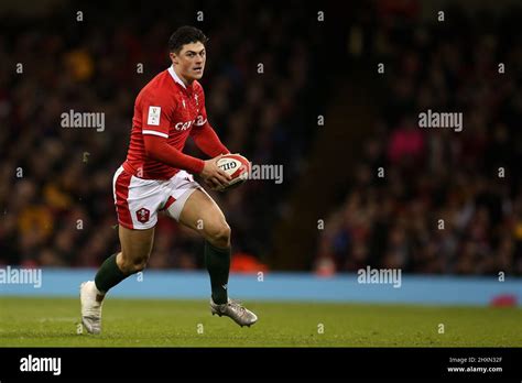 Louis Rees-Zammit of Wales in action. Guinness Six Nations championship ...