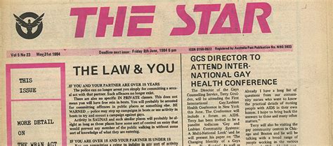 30 Years On Star Observer S Front Cover When Being Gay In NSW Was Decriminalised Star Observer