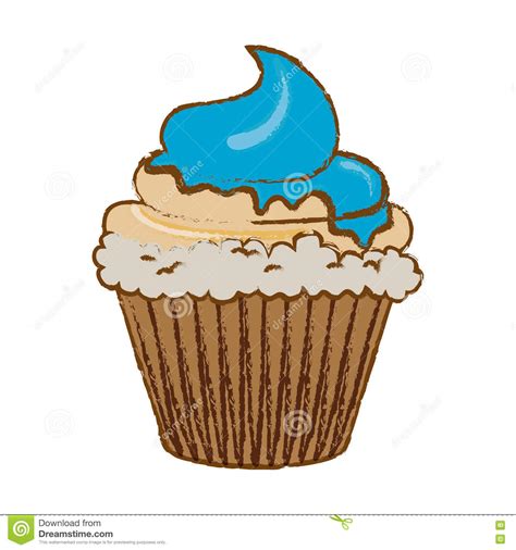 Delicious Cupcake Dessert Stock Vector Illustration Of Cake 81715891