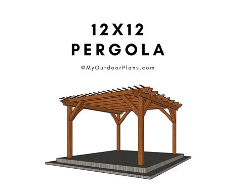 12×12 pergola plans | MyOutdoorPlans