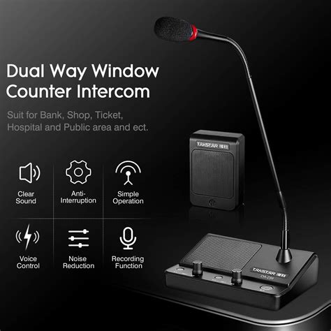 Dual Way Window Intercom Systemsecurity Window Counter Interphone Zero