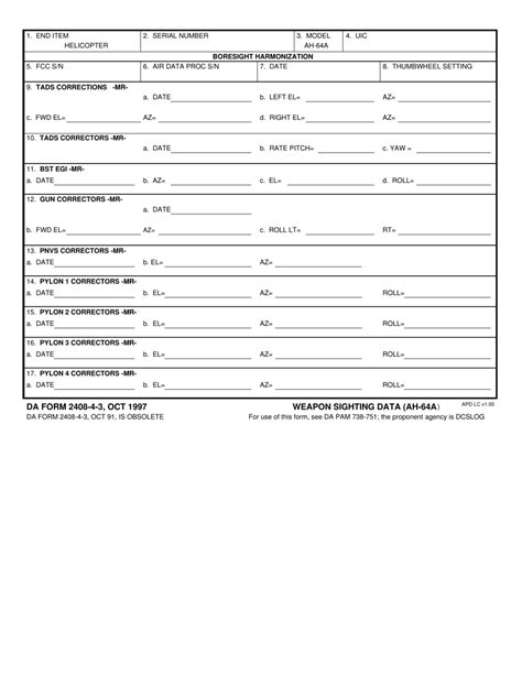 Da Form 2408 4 3 Fill Out Sign Online And Download Fillable Pdf