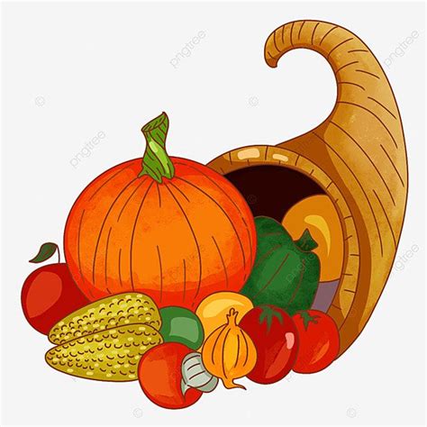 Thanksgiving Cornucopia: A Bountiful Harvest of Juicy Fruits and Vegetables