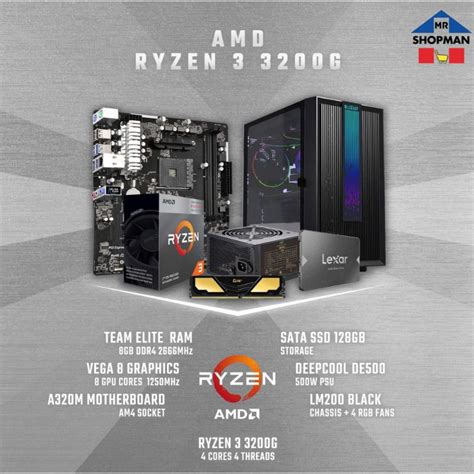 Amd Ryzen 3 3200g Desktop Computer System Package Pc Build Bundle Shopee Philippines