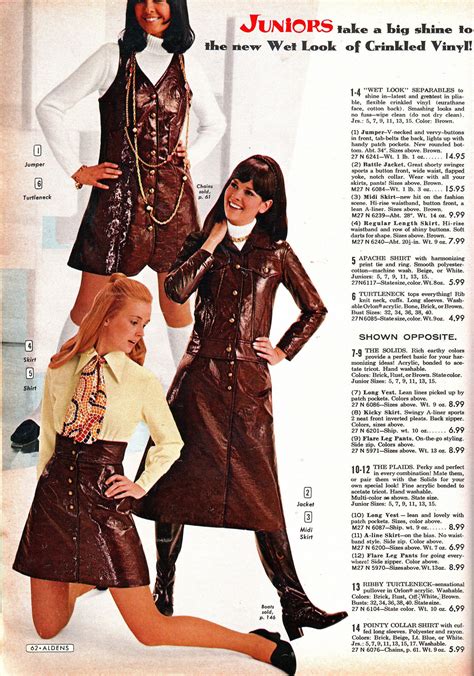 Aldens 70 Fw Vinyl Outfits Vinyl Clothing Seventies Fashion Womens