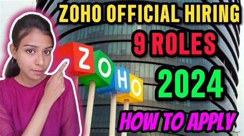 ZOHO OFFICIAL HIRING 9 ROLES How To Apply For Zoho Jobs In 2024