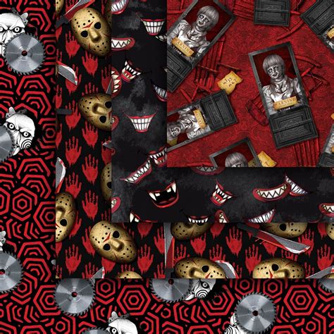 Horror Movies Seamless Digital Paper Pack Scary Digital Paper Etsy