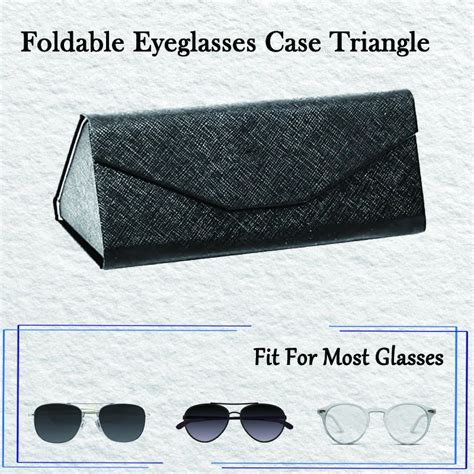 Low Moq Custom Wholesale Foldable Folding Triangle Sunglasses Eyeglass Case Storge Box With