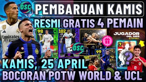 RESMI GRATIS 4 PEMAIN PEMBARUAN KAMIS 25 APRIL BOCORAN POTW RACIKAN