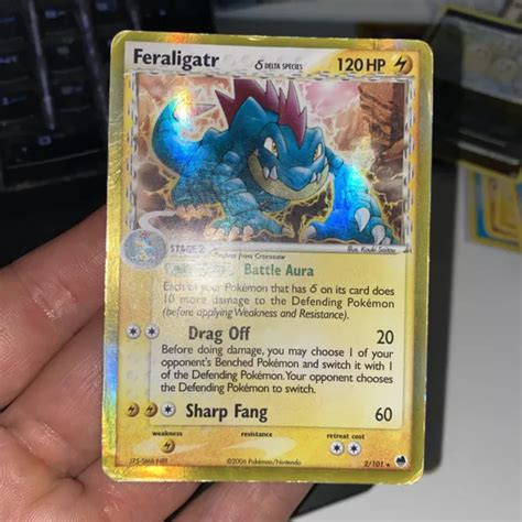 Carte Pok Mon Ex Dragon Frontiers Feraligatr Rare Holo Esp Ces Delta